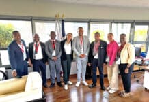 Amélie Oudéa-Castéra, présidente du CNOSF est à La Réunion